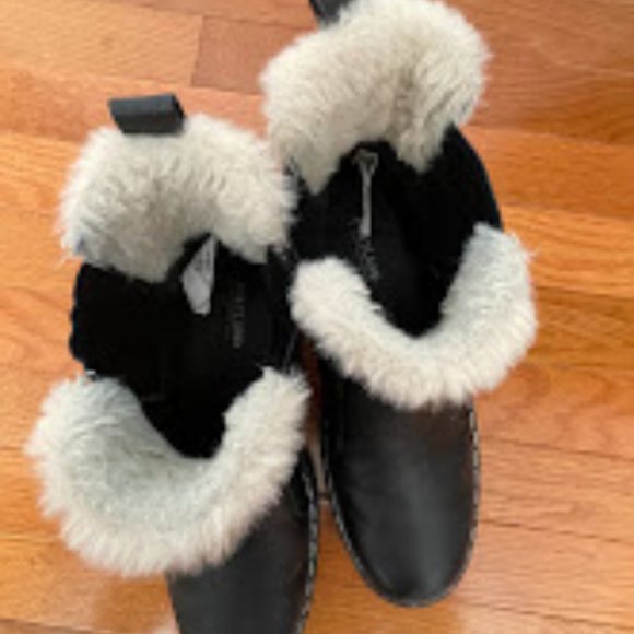 Women's Fur Trim Chelsea Boots - Picture 8 of 10